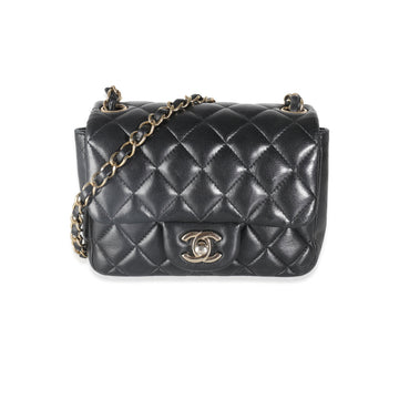 Top Quality Chanel Black Quilted Leather Mini Square New Bag
