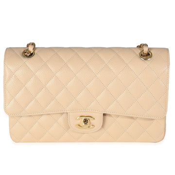 Top Quality Chanel Beige Quilted Leather Medium Classic Double New Bag