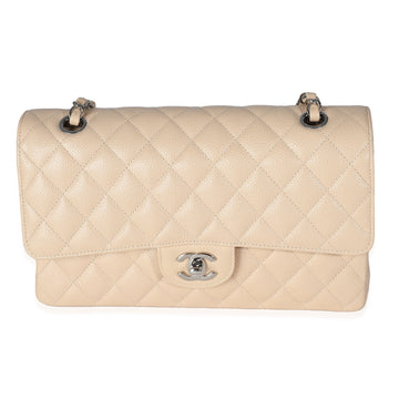 Top Quality Chanel Beige Quilted Leather Medium Classic Double New Bag