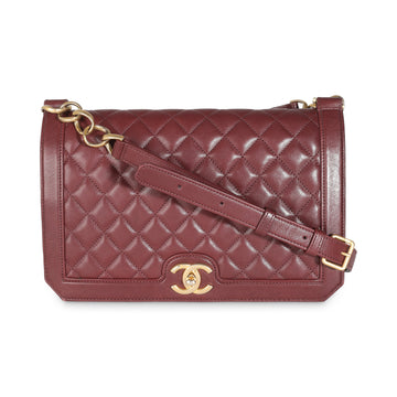 Top Quality Chanel Burgundy Quilted Leather Large New Bag