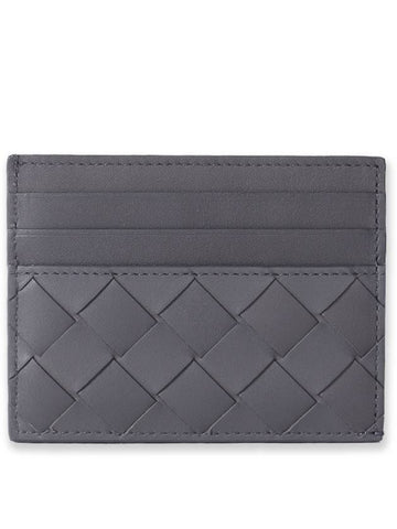 Luxury Bottega Veneta Intrecciato Leather Card Wallet Thunder