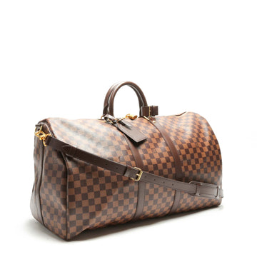 LOUIS VUITTON Keepall 55 Bando Damier Ebene