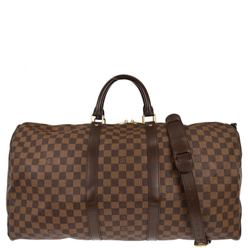 Louis Vuitton 2006 Damier Keepall Bandouliere 55 Duffle Bag N41414