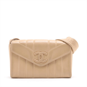 Top Quality Chanel Mademoiselle Shoulder Bag in Leather Beige