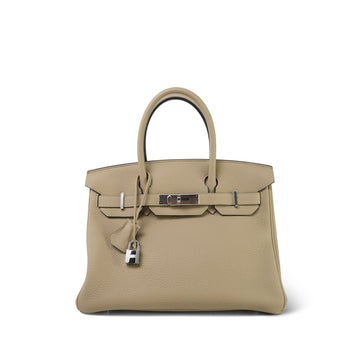 Birkin 30 Trench Togo Palladium Plated D Stamp