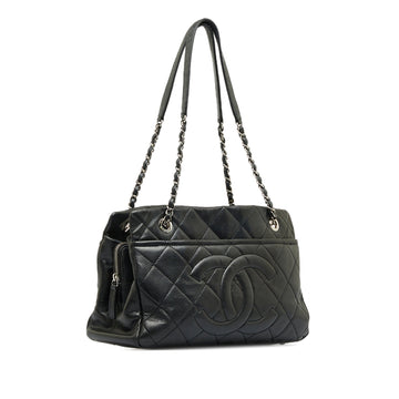 Black Top Quality Chanel CC Leather Tote Bag