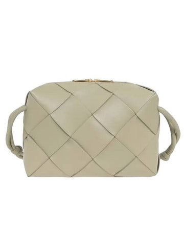 Luxury Bottega Veneta Cassette Intrecciato Small Cross Bag Travertine