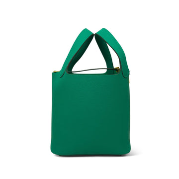 Picotin 18 Vert Jade leather  U Stamp