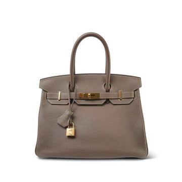 Birkin 30 Etoupe Togo  A Stamp