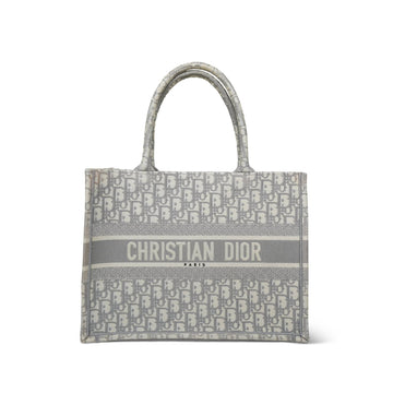 Dior Canvas Book Tote Grey Oblique Small