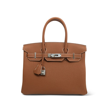Birkin 30 Gold Togo Palladium Plated W Stamp