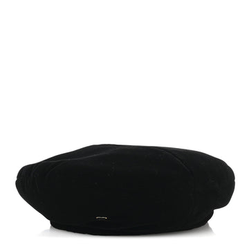 Velvet Beret Hat S Black