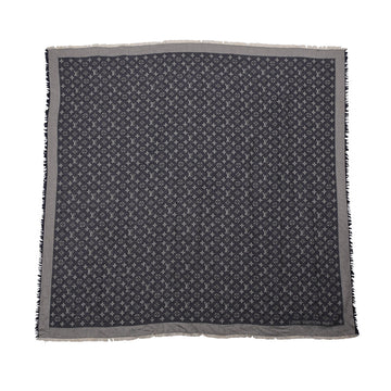 Louis Vuitton Denim Monogram Classic Fringed Shawl