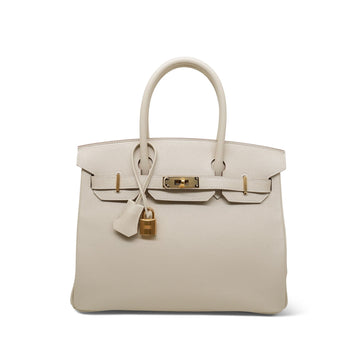 Birkin 30 Craie Veau leather  A Stamp