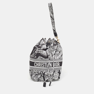 Black/White Plan De Paris Nylon Diortravel Pouch