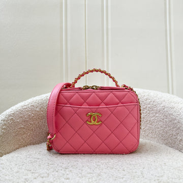 Chanel "Pick Me Up" Vanity Case in Pink Caviar and AGHW
