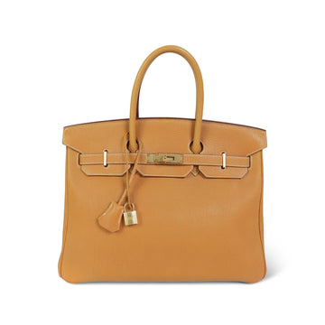 Birkin 35 Natural Fjord Sable  C Square Stamp