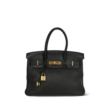 Birkin 30 Noir leather  N Square Stamp