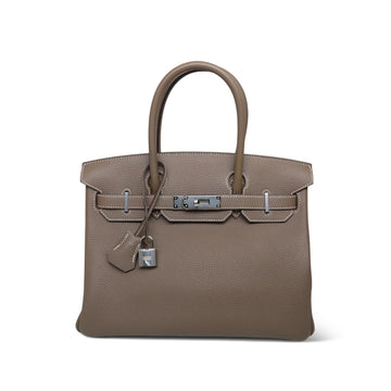 Birkin 30 Etoupe Togo Palladium Plated A Stamp