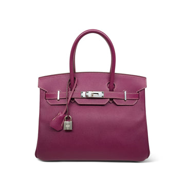 Birkin 30 (Candy Model) Bi-Color Tosca/Rose Tyrien leather Palladium Plated P Square