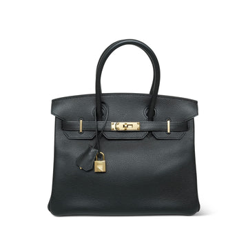 Birkin 30 Black Togo  N Square Stamp