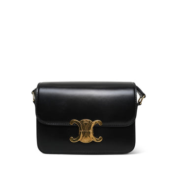 Celine Black Shiny leather Triomph Teen Bag