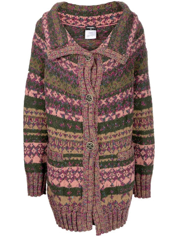 Intarsia Knit Cardigan