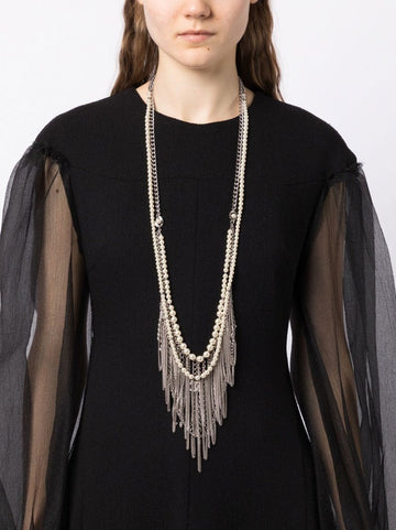 Pearl Chain-Detailed Necklace
