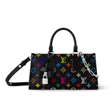 LV X TAKASHI MURAKAMI ONTHEGO EAST WEST CHAIN BLACK 25CM M13260