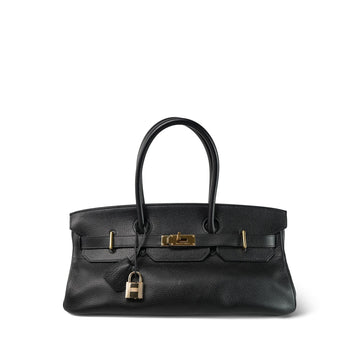 Shoulder Birkin 42 JPG Noir leather  [J] Stamp