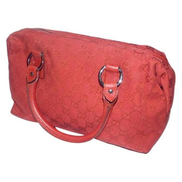 Gucci Red Guccissima Print Canvas And Leather Satchel