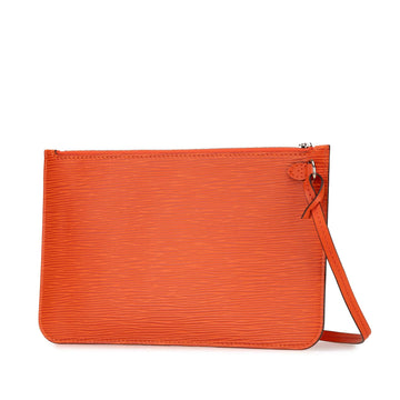 Orange Louis Vuitton Epi Neverfull Pouch
