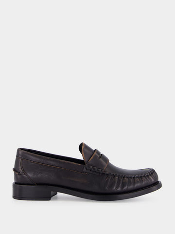Black Leather Loafers