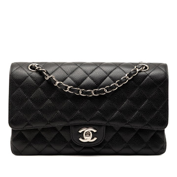 Classic Double Flap Bag Quilted Caviar Medium