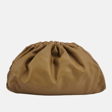 Bottega Veneta Pouch Calfskin Leather Caramel Brown Large
