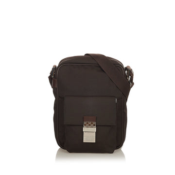 Gucci Crossbody Bag Brown Leather/canvas