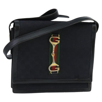Gucci Horsebit Black Canvas Shoulder New 1:1 Bags