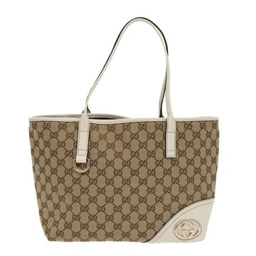 Gucci Britt Beige Canvas Tote New 1:1 Bags