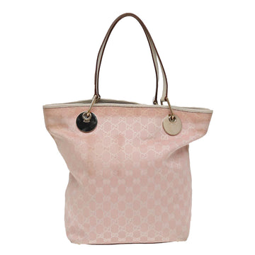 Gucci Gg Pattern Pink Canvas Tote New 1:1 Bags