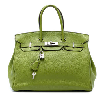 Birkin Handbag Green Togo with Palladium Hardware 3