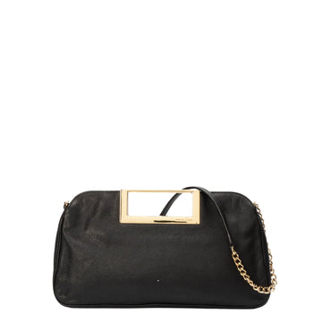 Michael Kors Black Berkley Clutch On Chain