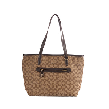 Coach Brown Signature Canvas and Leather Gallery Tote