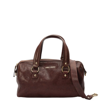 Jimmy Choo Brown Python Satchel