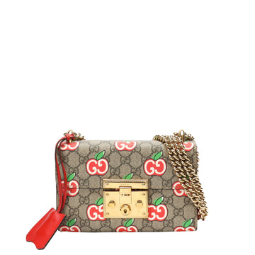 Gucci GG Apple Print Padlock Crossbody Bag