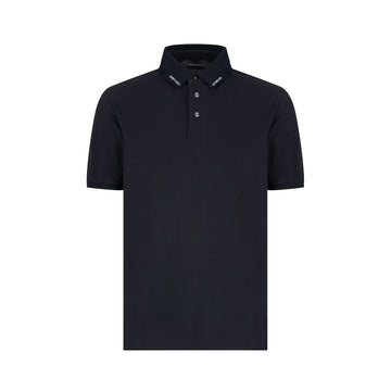 Jersey Polo Shirt With Logo Collar