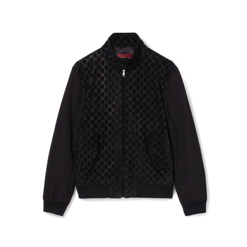 Gucci Guccima Embossed GG Suede Bomber Jacket