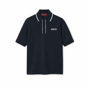 Embroidered Cotton Piquet Polo Shirt