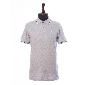 Stretch Piqua Polo Shirt With Micro Eagle Embroidery