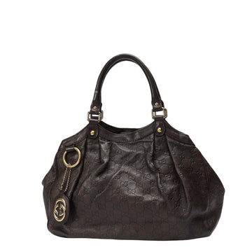 Gucci Brown Guccissima Large Sukey Tote