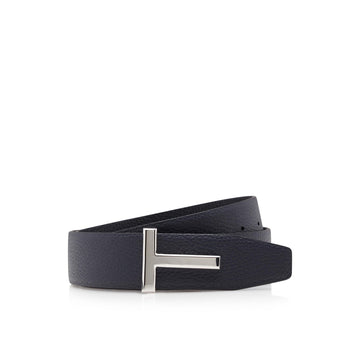 Grain Leather T Icon Belt